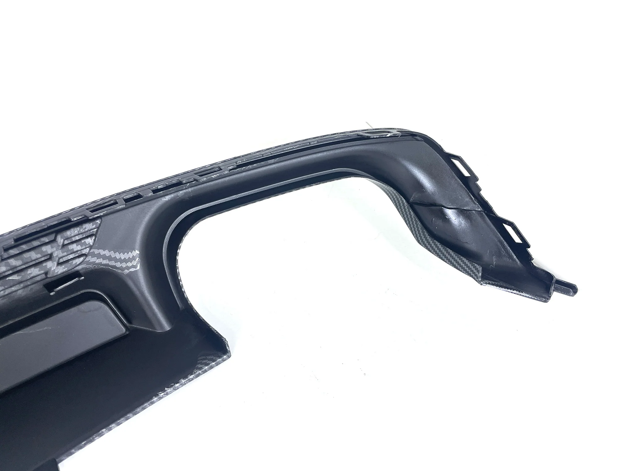 Carbon Fiber Style Rear Diffuser + Silver Exhaust Tips For Audi A6 C8 S-Line S6 2019-2025 - Image 12