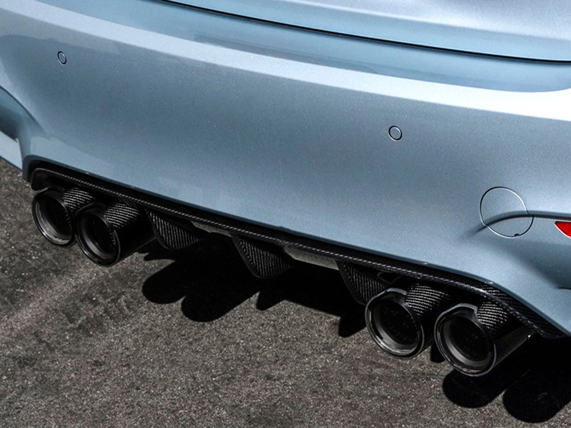 Dual 2.35" Inlet Carbon Exhaust Tip For BMW 3 Series E90 E92 F30 325i 328i 330i 320i 2005-2018 - Image 3