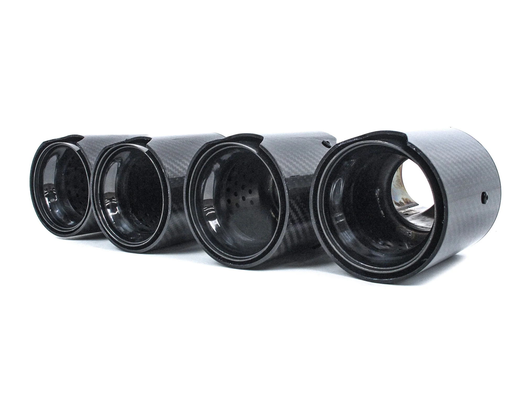 Dual 2.35" Inlet Carbon Exhaust Tip For BMW 3 Series E90 E92 F30 325i 328i 330i 320i 2005-2018 - Image 8