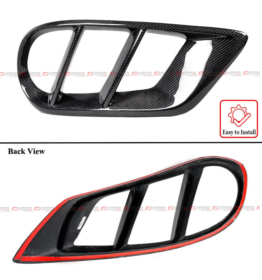 Carbon Fiber Front Bumper Air Duct Vent Cover fit for Mercedes W205 C205 C300 C400 C43 AMG 2015-2018 - Image 2