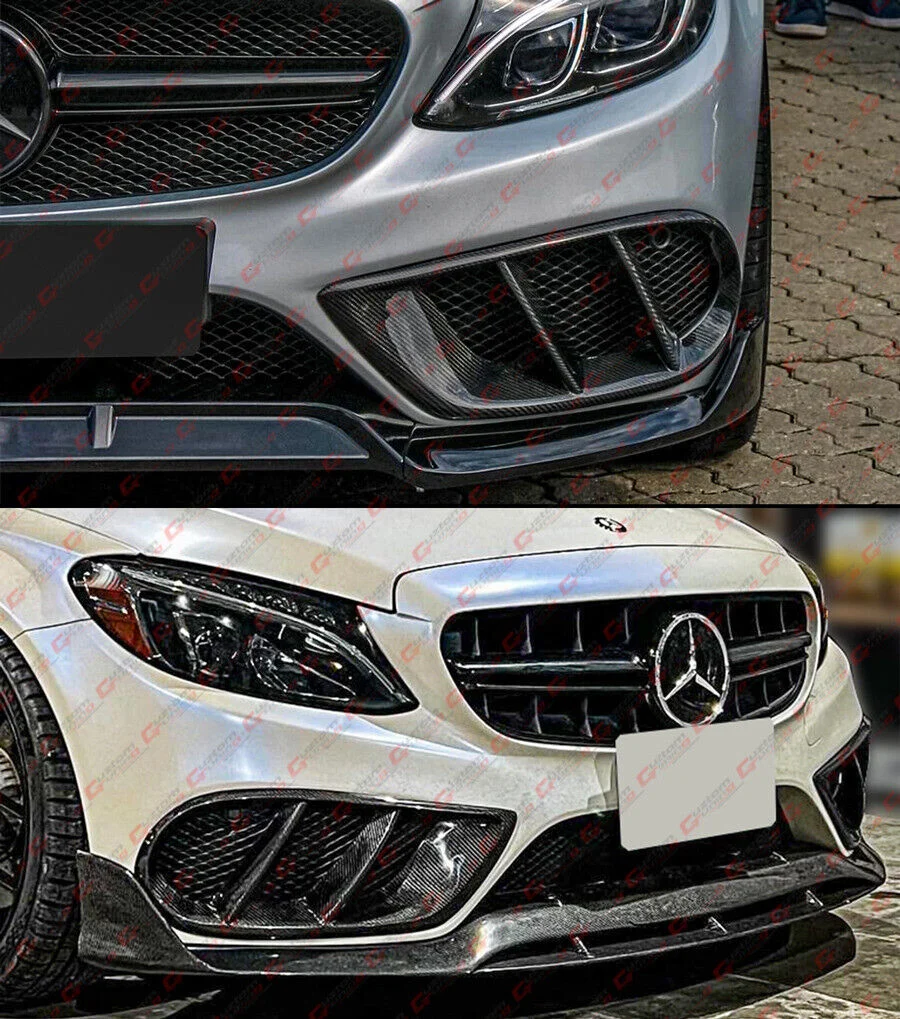 Carbon Fiber Front Bumper Air Duct Vent Cover fit for Mercedes W205 C205 C300 C400 C43 AMG 2015-2018 - Image 5