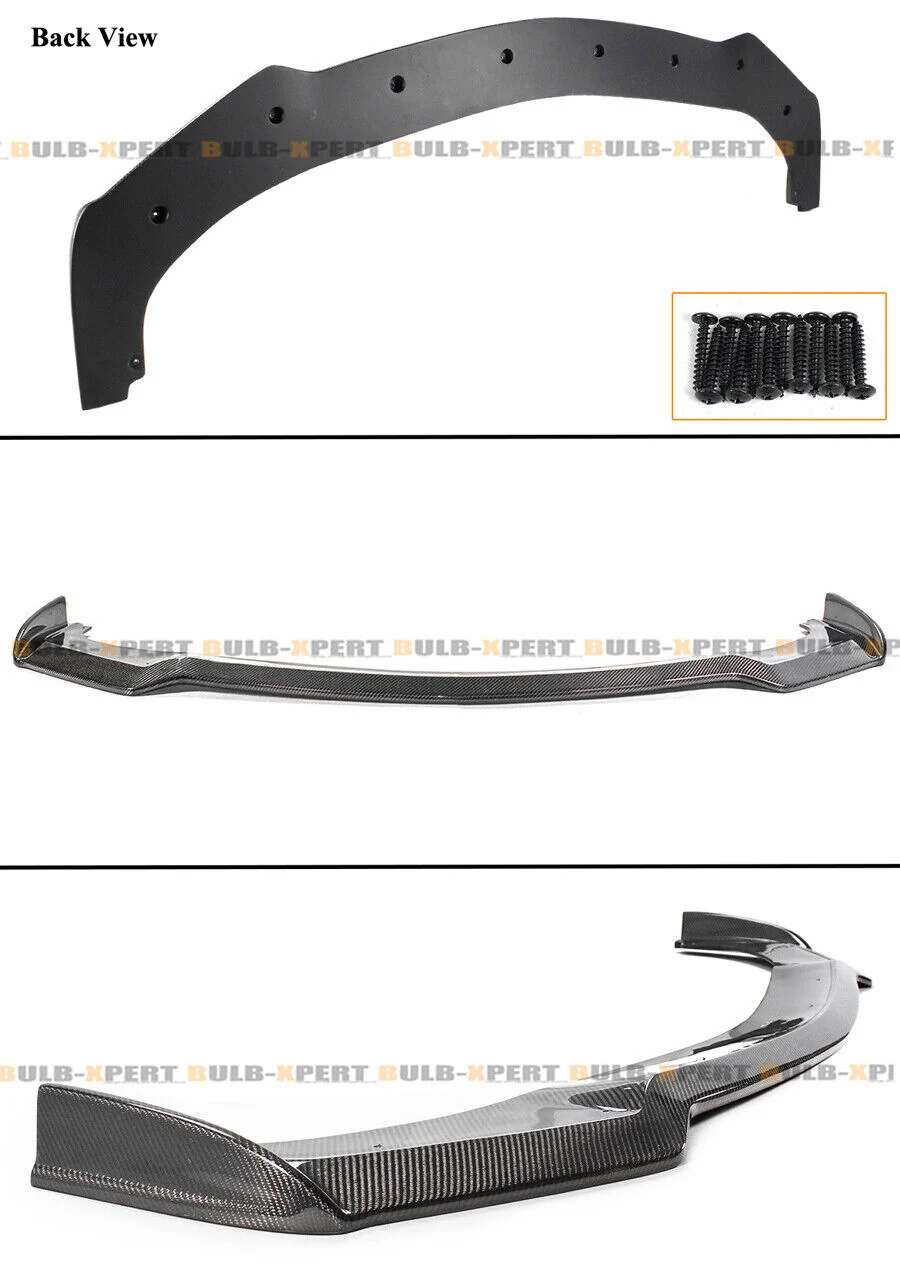 Carbon Fiber Front Bumper Lip Splitter Kit for Infiniti Q50 Sport Q50S 2014-2017 - Image 2