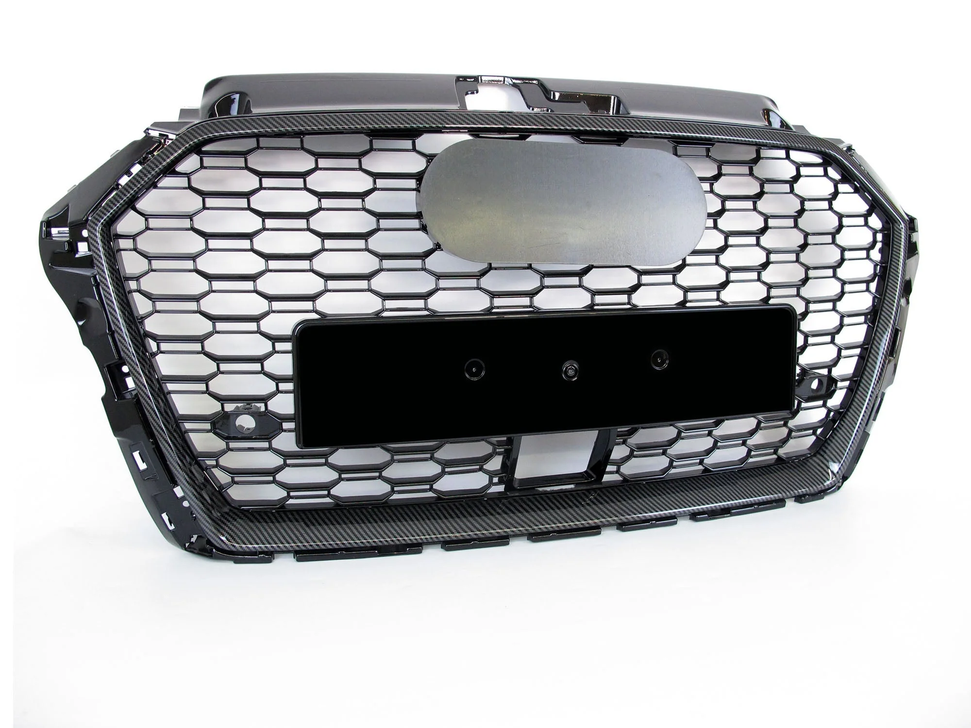 Carbon Fiber Look Front Grill for AUDI A3 8V S3 2017-2020 w/ ACC fg218 - Image 3
