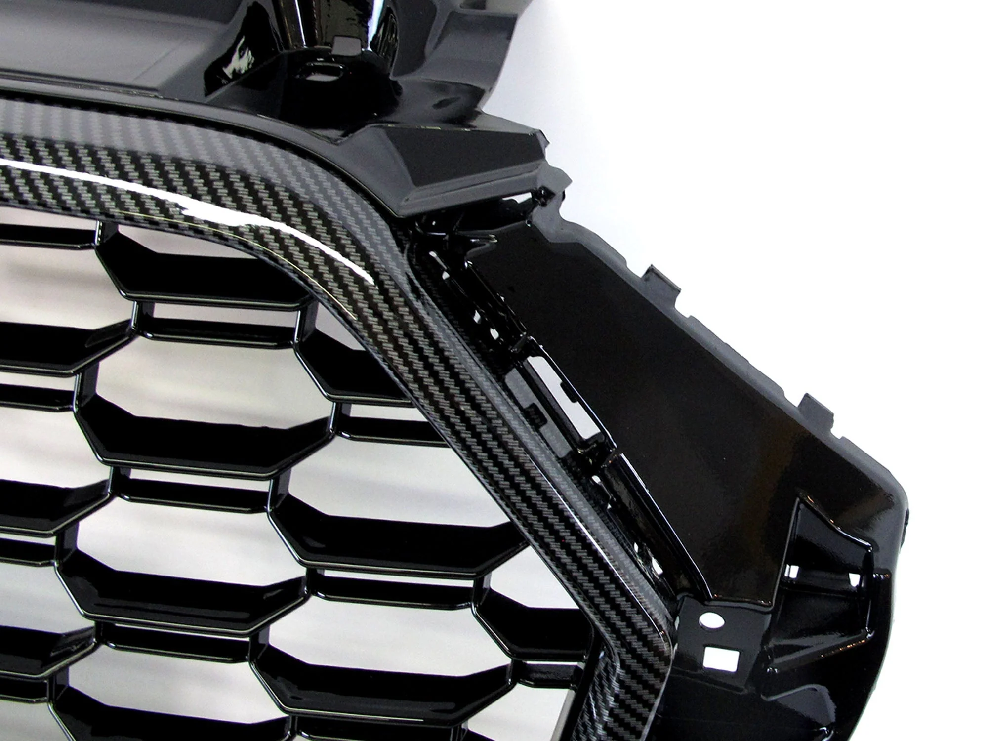 Carbon Fiber Look Front Grill for AUDI A3 8V S3 2017-2020 w/ ACC fg218 - Image 4