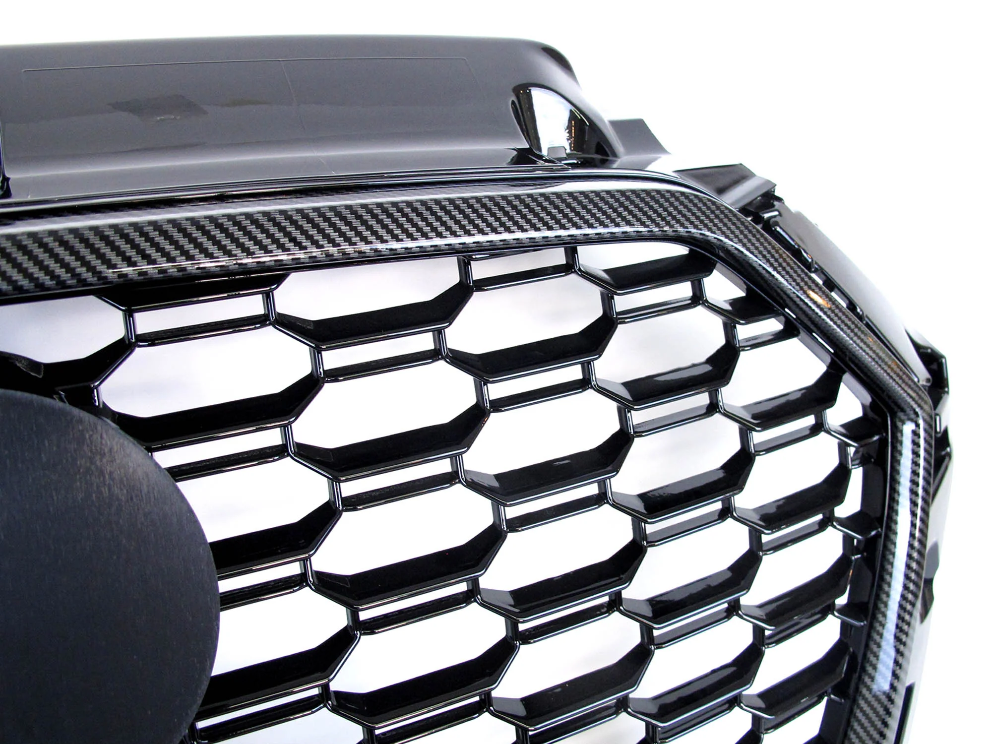 Carbon Fiber Look Front Grill for AUDI A3 8V S3 2017-2020 w/ ACC fg218 - Image 7