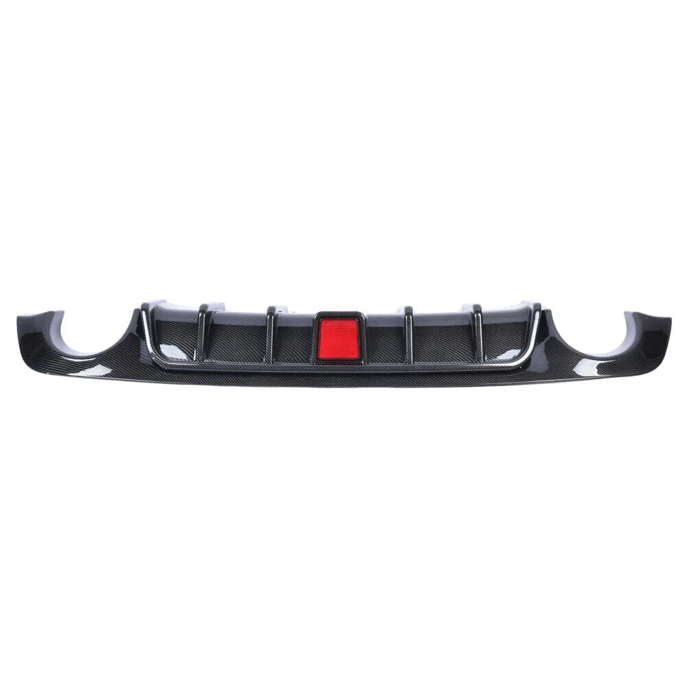 Carbon Fiber Style Rear Diffuser w/ LED Brake Light for Infiniti Q50 2018 2019 2020 2021 2022 2023 2024 - Image 5