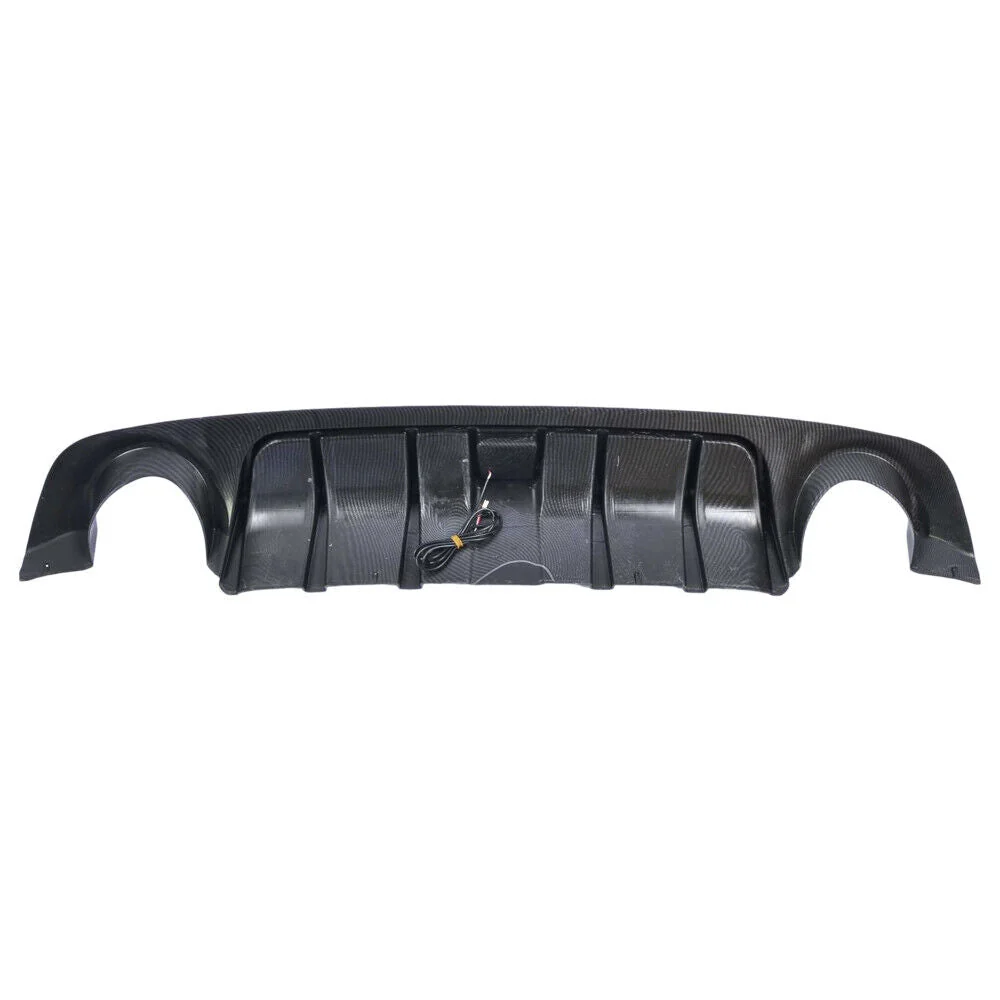 Carbon Fiber Style Rear Diffuser w/ LED Brake Light for Infiniti Q50 2018 2019 2020 2021 2022 2023 2024 - Image 8