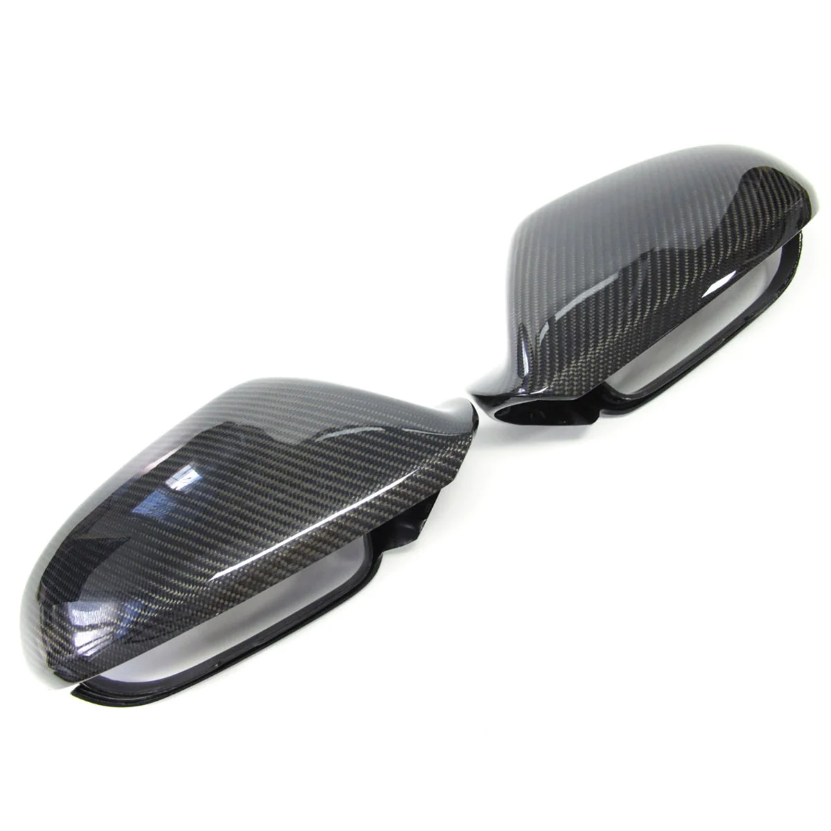 Real Carbon Fiber Mirror Covers Replace for AUDI A6 C7 S6 RS6 2012-2018 No Lane Assist - Image 5