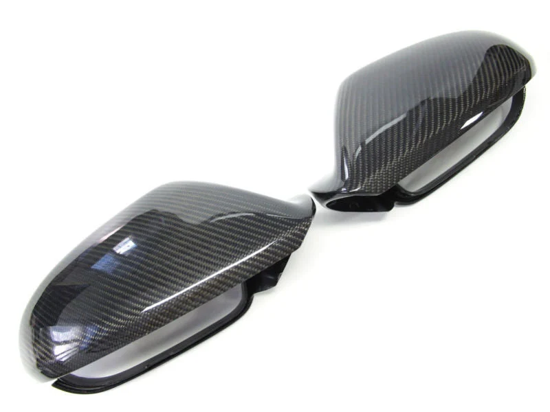Real Carbon Fiber Mirror Covers Replace for AUDI A6 C7 S6 RS6 2012-2018 No Lane Assist - Image 6