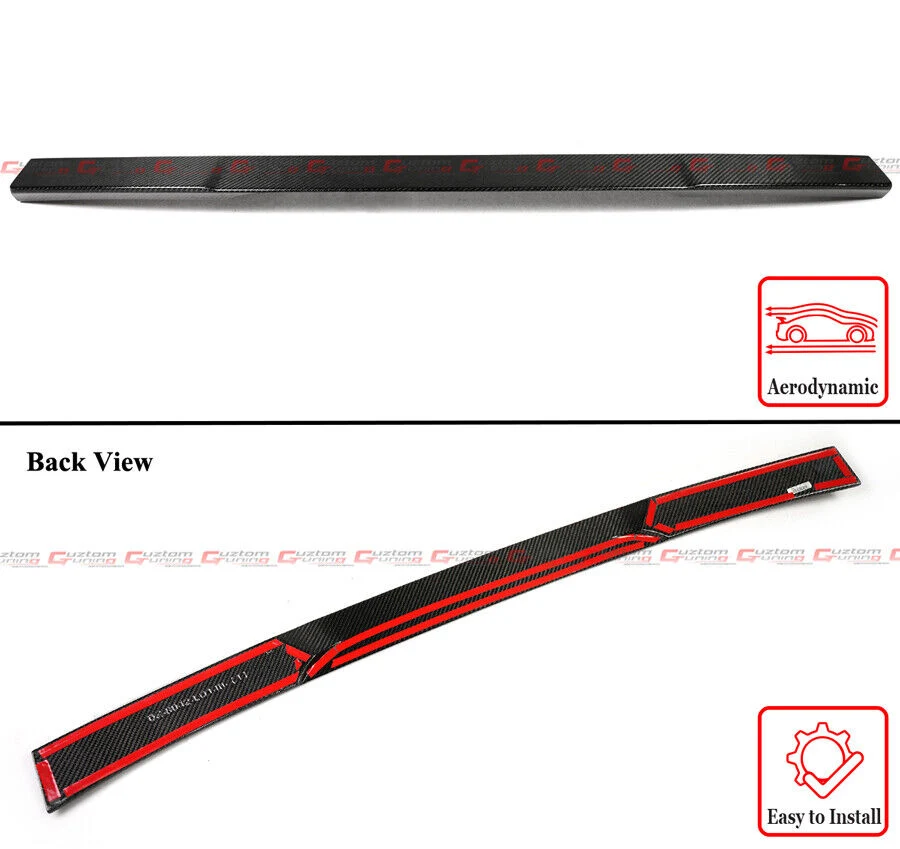 Carbon Fiber Rear Window Roof Spoiler Wing For 2024-2025 Ford Mustang S650 2-Door Coupe - Image 2