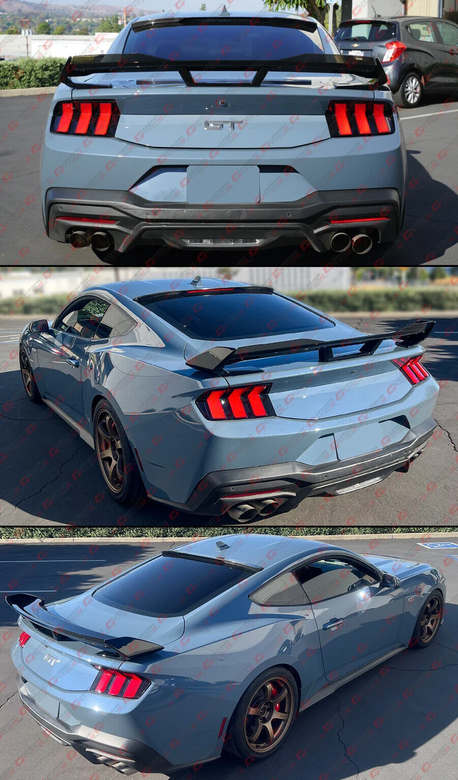 Carbon Fiber Rear Window Roof Spoiler Wing For 2024-2025 Ford Mustang S650 2-Door Coupe - Image 4