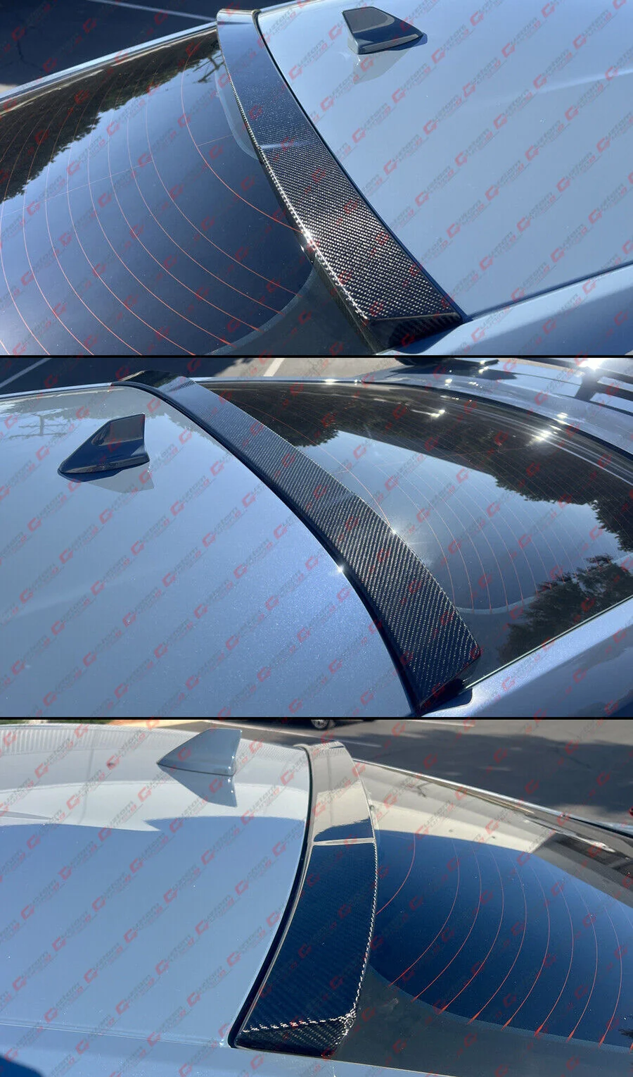 Carbon Fiber Rear Window Roof Spoiler Wing For 2024-2025 Ford Mustang S650 2-Door Coupe - Image 5