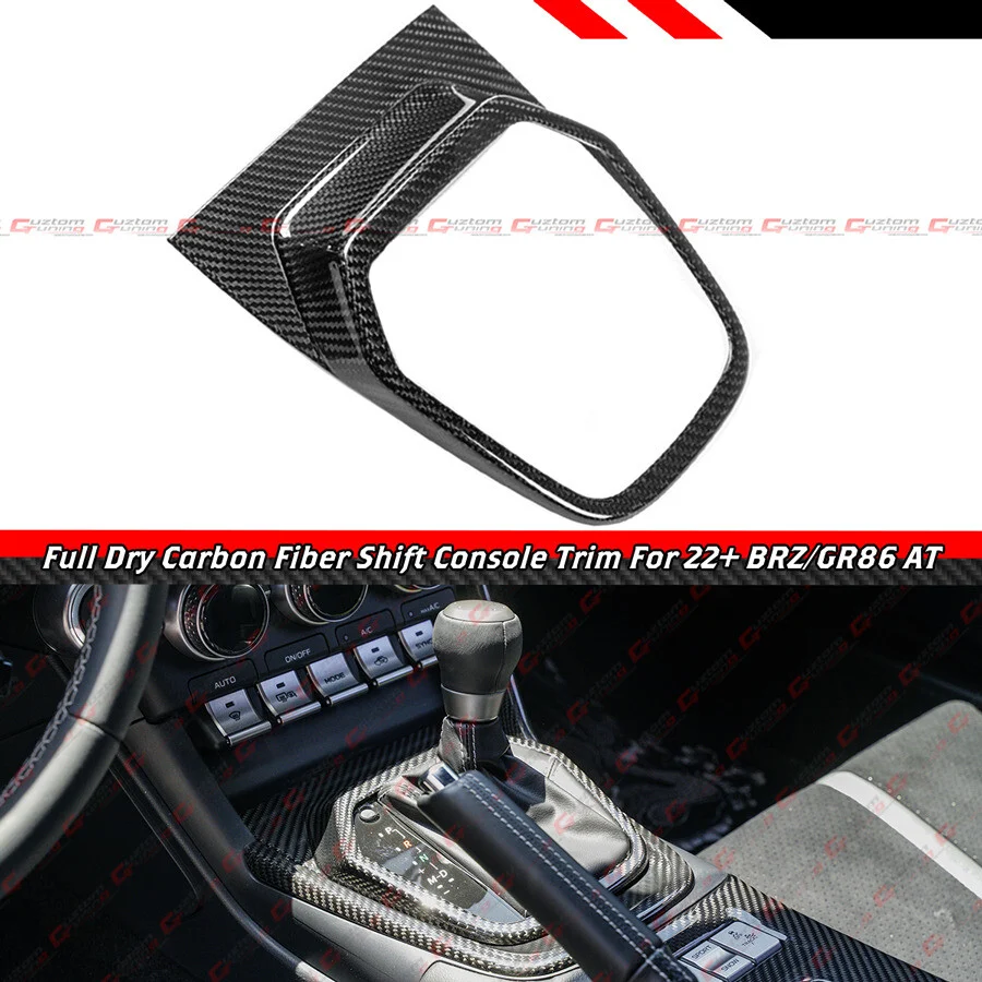 Carbon Fiber Shift Gear Console Panel Trim for 2022–2026 Subaru BRZ Toyota GR86 Auto - Image 2