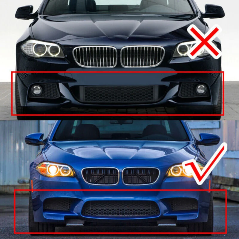 For 2010-2016 BMW F10 M5 Only Carbon Fiber Look Front Bumper Corner Splitter Side Canards - Image 2