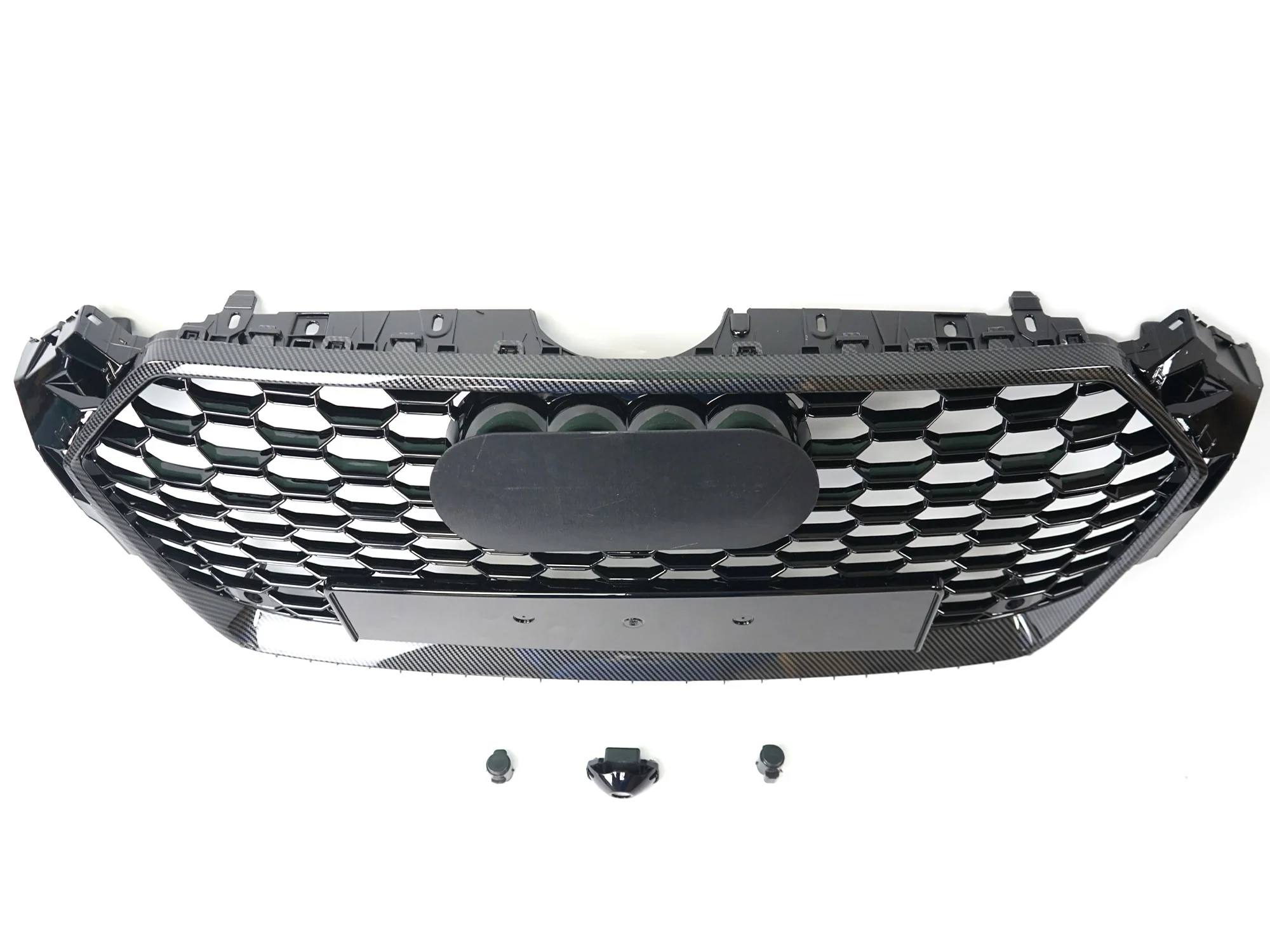 Carbon Look Honeycomb Front Bumper Grille for Audi A5 S5 B9 2017-2019 RS5 Style - Image 9