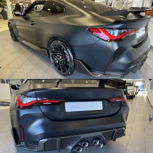 Carbon Look Rear Bumper Corner Splitter Extension for BMW G80 M3 2021-2024 - Image 4