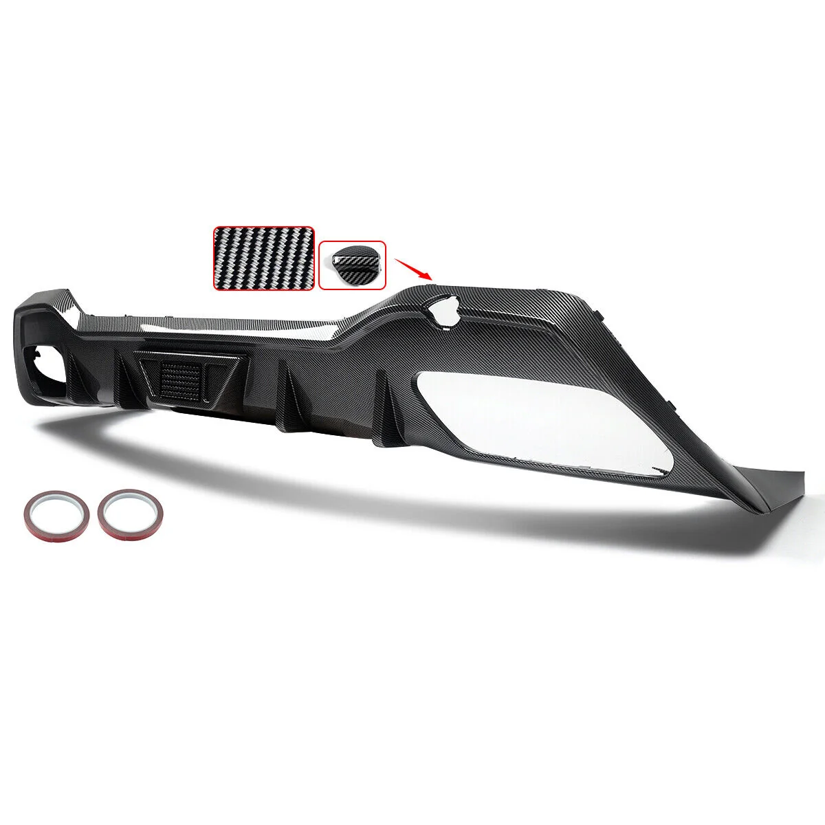 Carbon Style Rear Diffuser For BMW 8 Series G16 840i M850i M-Sport 2020-2024 - Image 4