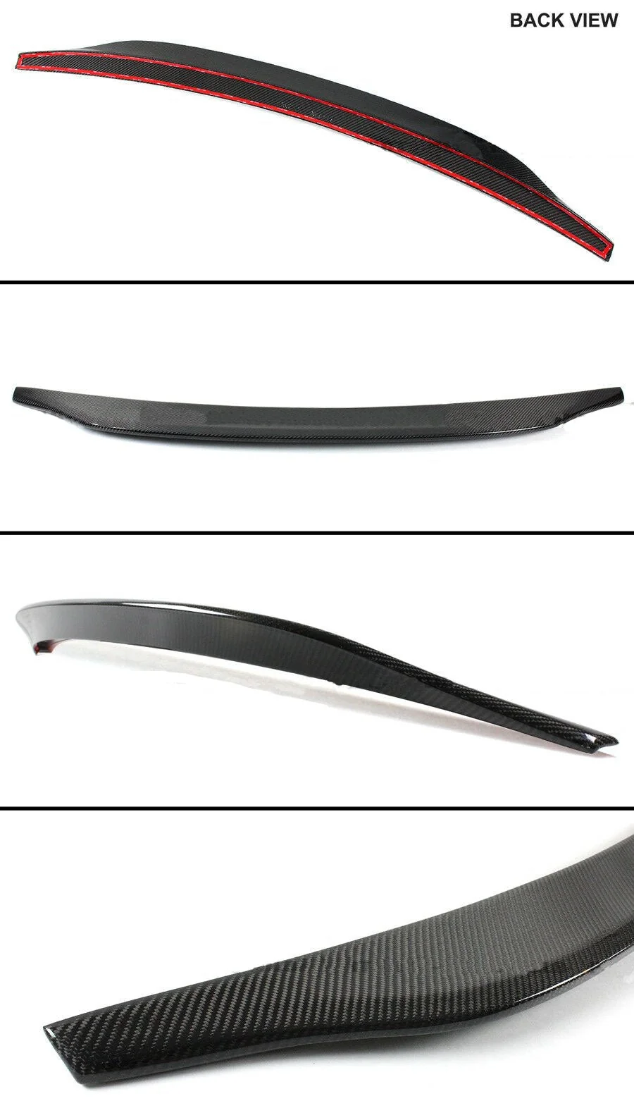 Real Carbon Fiber Rear Trunk Spoiler For AUDI A4 B9 Sedan 2017-2024 - Image 3