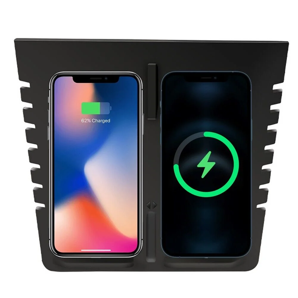 Center Wireless Charger Dual Phone Qi Charging Pad for Tesla Model 3 2017-2020 - Image 3