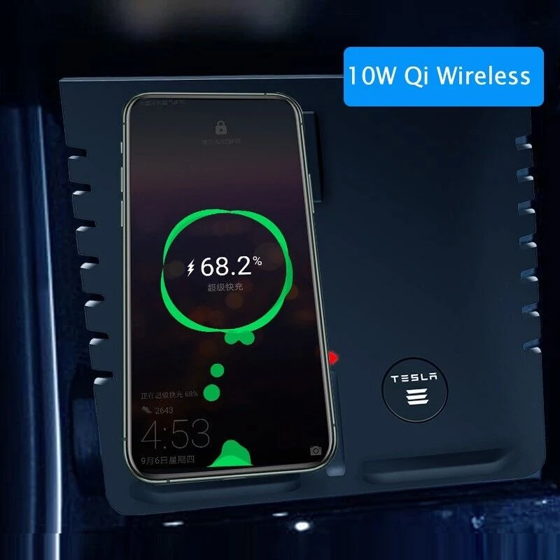 Center Wireless Charger Dual Phone Qi Charging Pad for Tesla Model 3 2017-2020 - Image 4