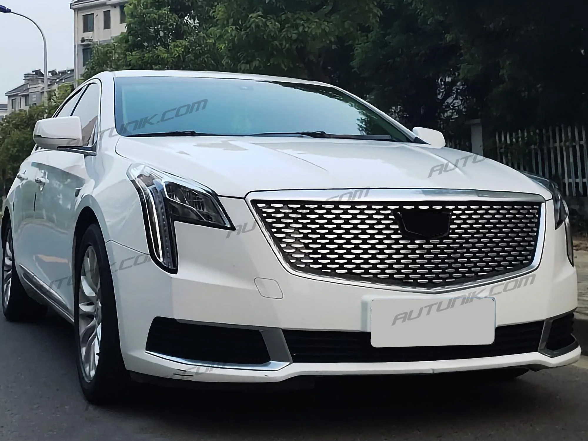 Diamond Front Grill Grille For Cadillac XTS Facelift 2018-2020 No Camera Mount fg149 - Image 2
