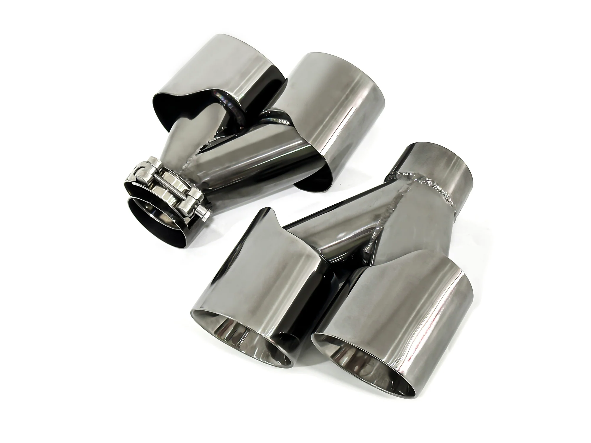 Chrome Dual Exhaust Tips for BMW G20 / G21 M-Sport 2019-2022 - Image 5