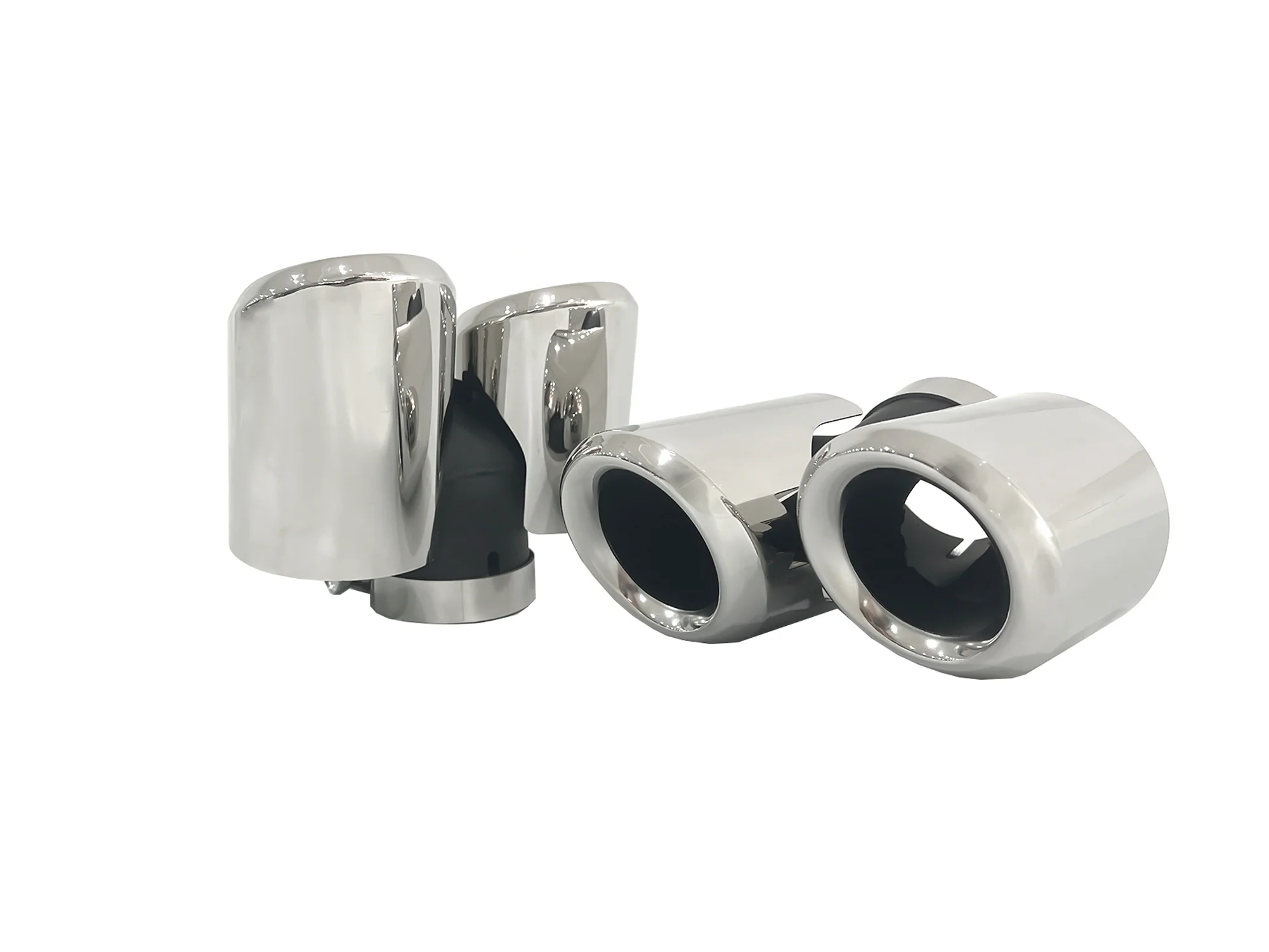 Pair For 2020+ Land Rover Defender 90/110 3.0L 2.0L Exhaust Muffler Tips Shiny Silver - Image 16