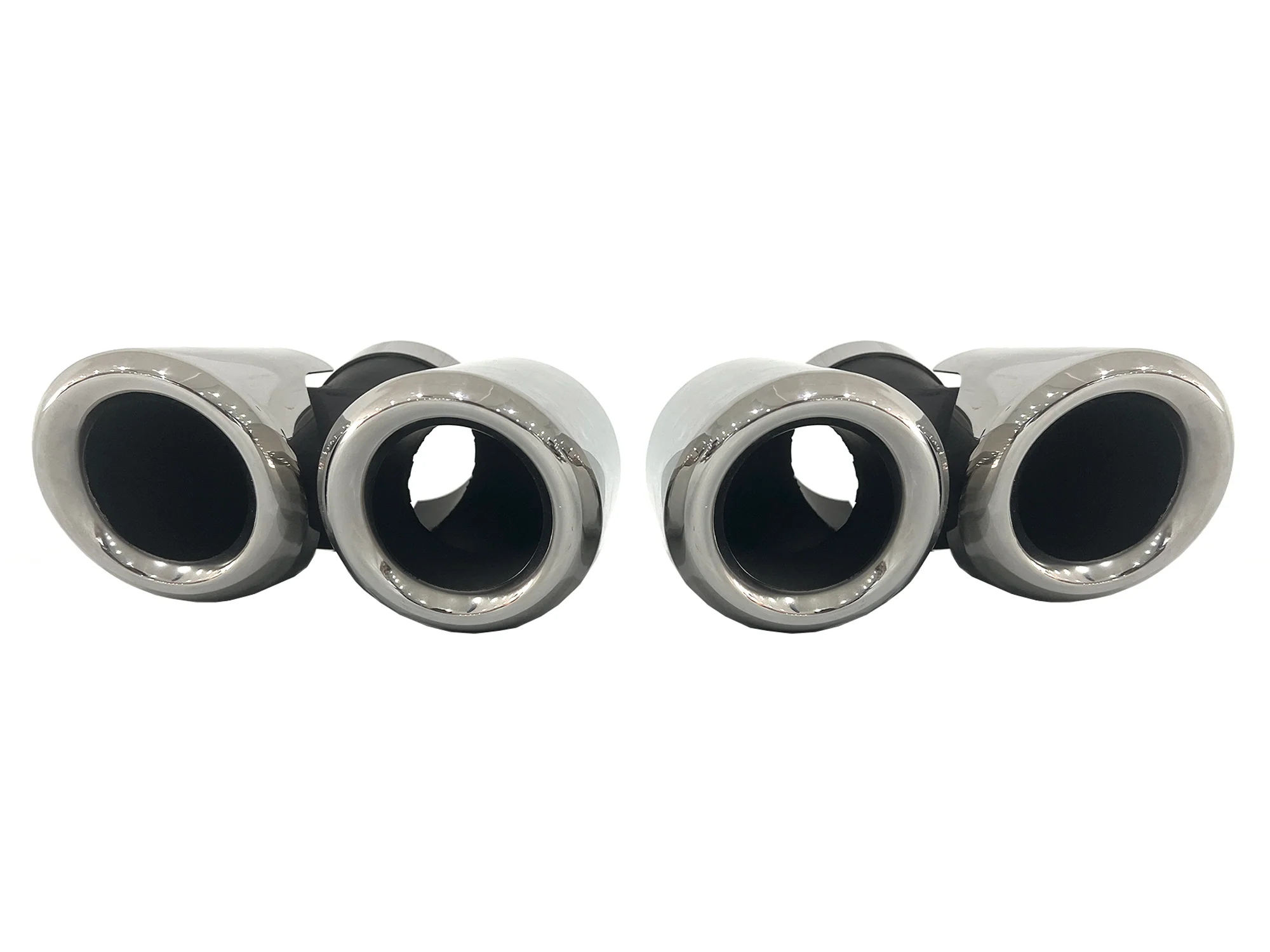 Pair For 2020+ Land Rover Defender 90/110 3.0L 2.0L Exhaust Muffler Tips Shiny Silver - Image 5