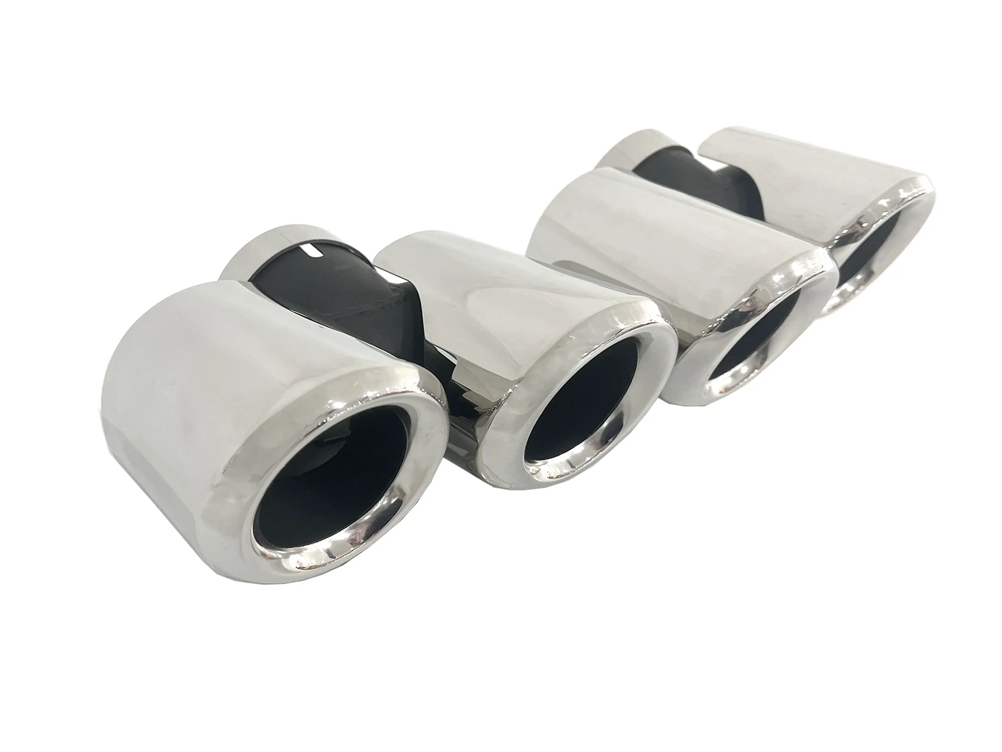 Pair For 2020+ Land Rover Defender 90/110 3.0L 2.0L Exhaust Muffler Tips Shiny Silver - Image 6