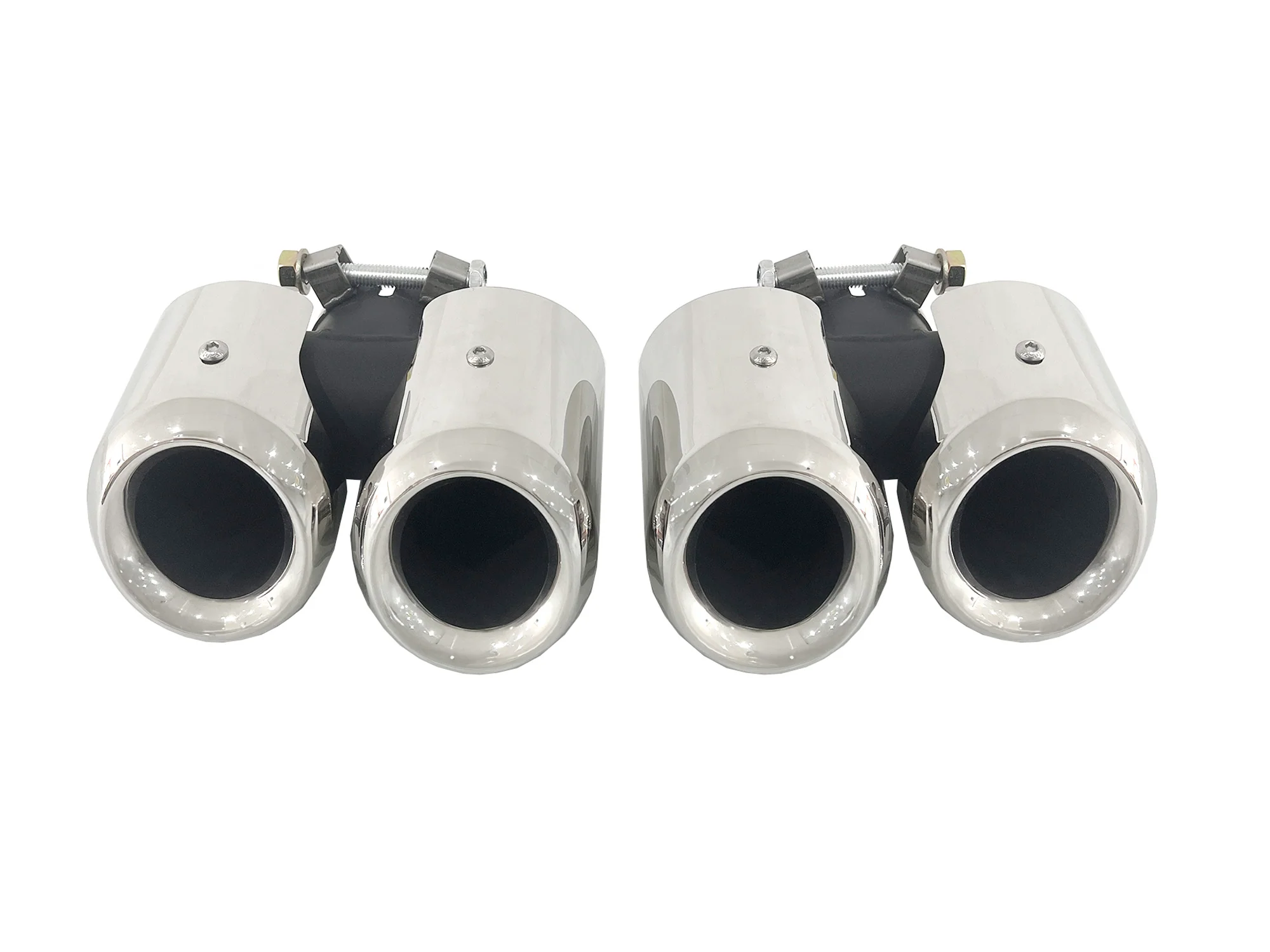 Pair For 2020+ Land Rover Defender 90/110 3.0L 2.0L Exhaust Muffler Tips Shiny Silver - Image 9