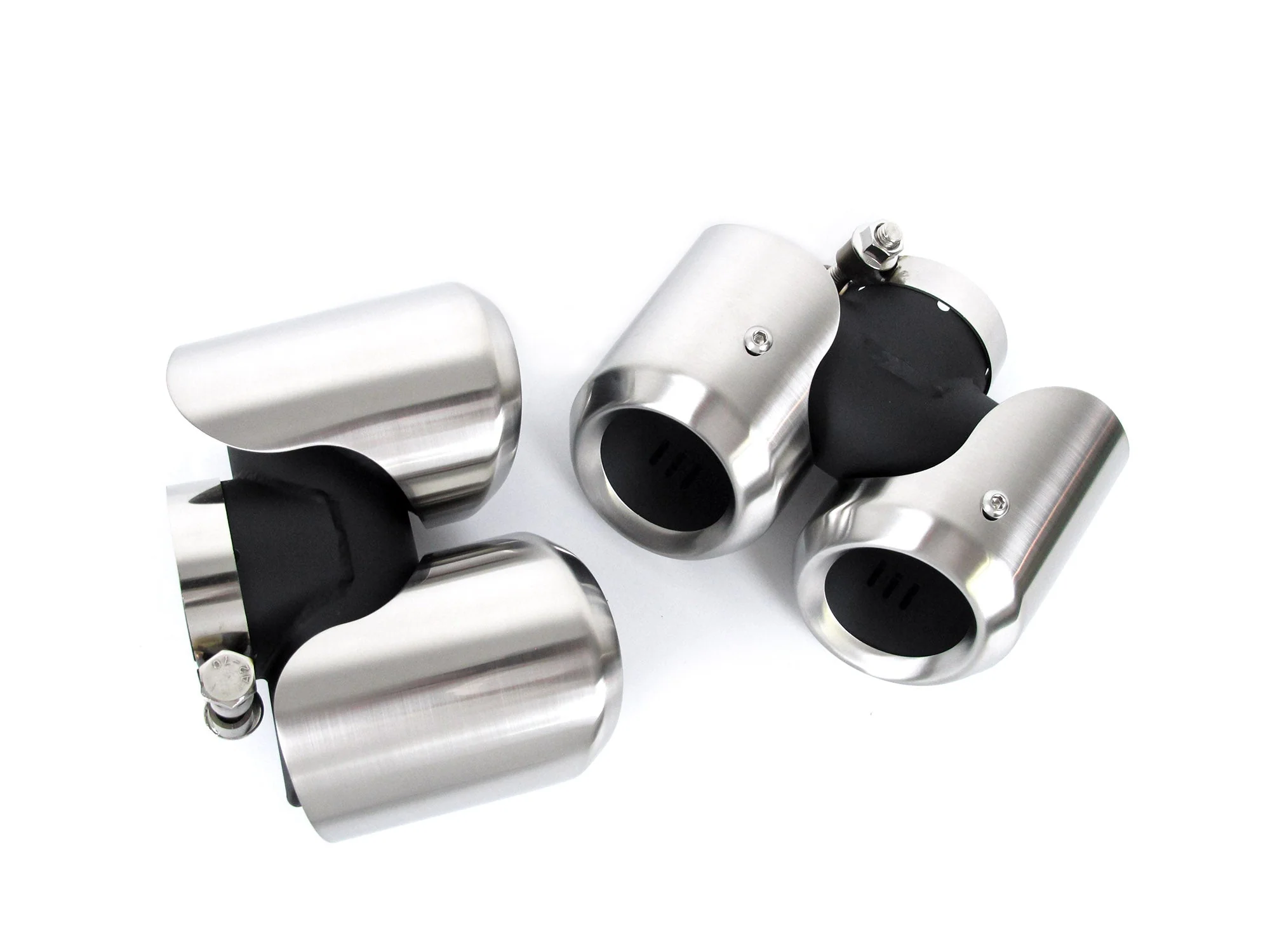Pair For 2020+ Land Rover Defender 90/110 3.0L 2L Exhaust Muffler Tips Brushed - Image 10
