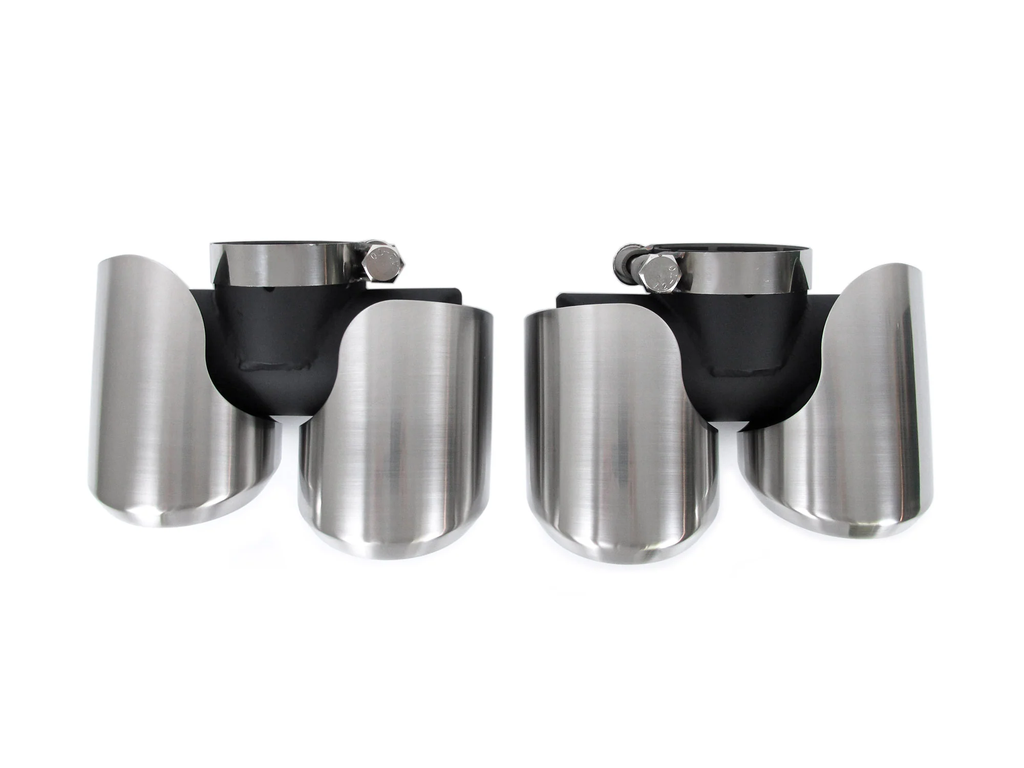 Pair For 2020+ Land Rover Defender 90/110 3.0L 2L Exhaust Muffler Tips Brushed - Image 17