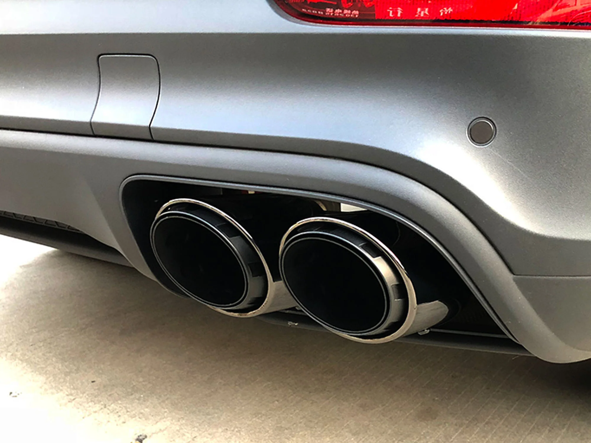 3-Layer Silver Sport Exhaust Tips Muffler Pipe For For Porsche Macan 2.0L 2019-2026 - Image 4