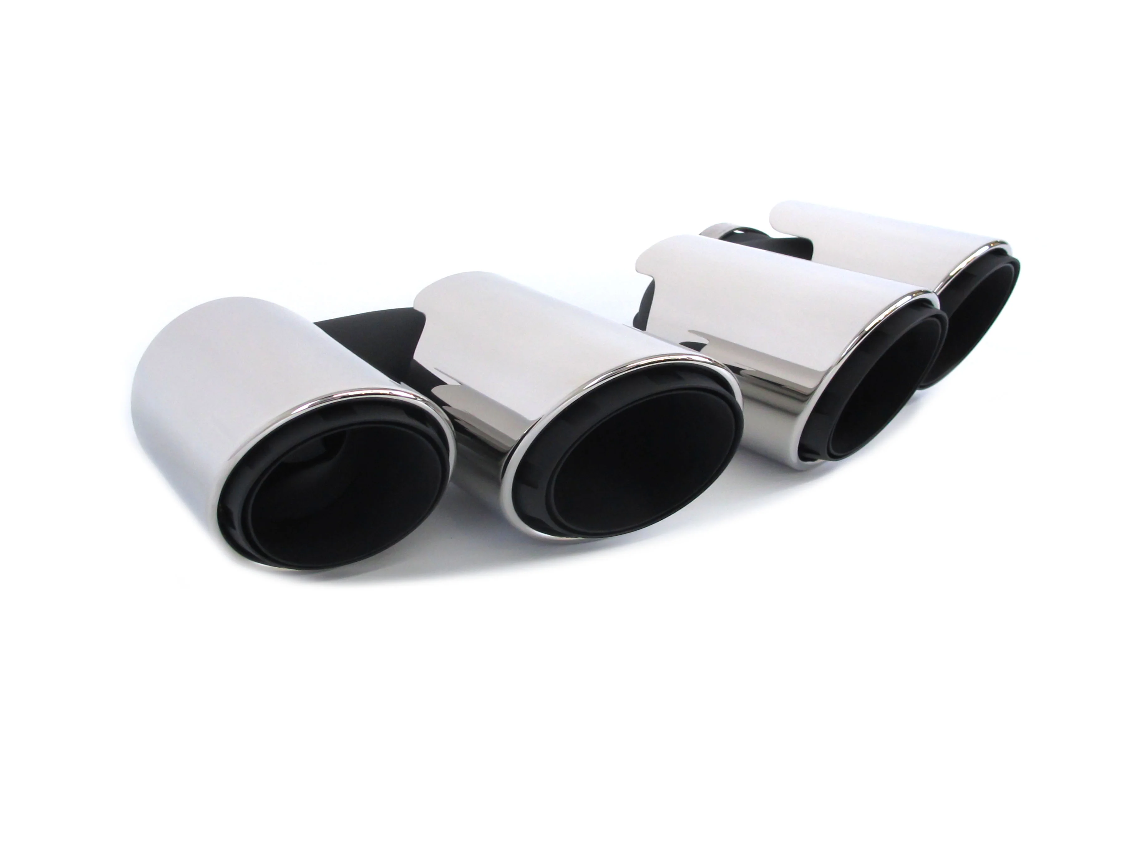3-Layer Silver Sport Exhaust Tips Muffler Pipe For For Porsche Macan 2.0L 2019-2026 - Image 6