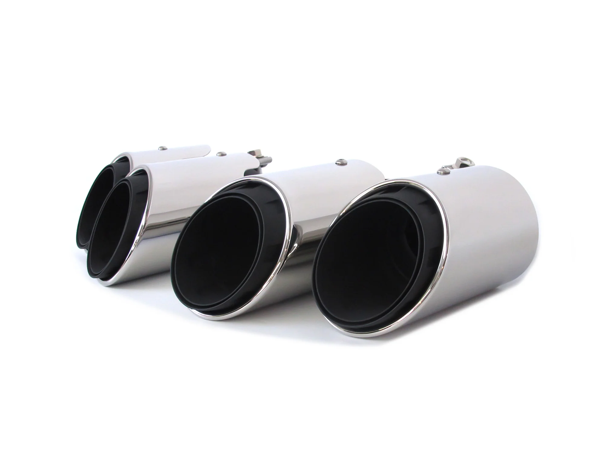 3-Layer Silver Sport Exhaust Tips Muffler Pipe For For Porsche Macan 2.0L 2019-2026 - Image 7