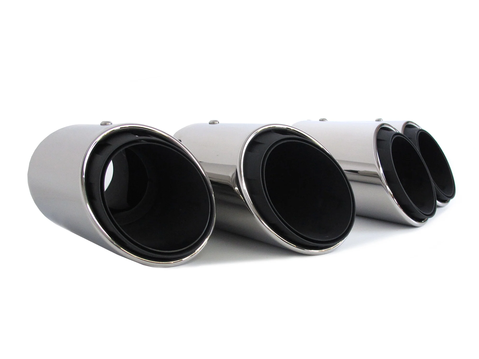 3-Layer Silver Sport Exhaust Tips Muffler Pipe For For Porsche Macan 2.0L 2019-2026 - Image 8