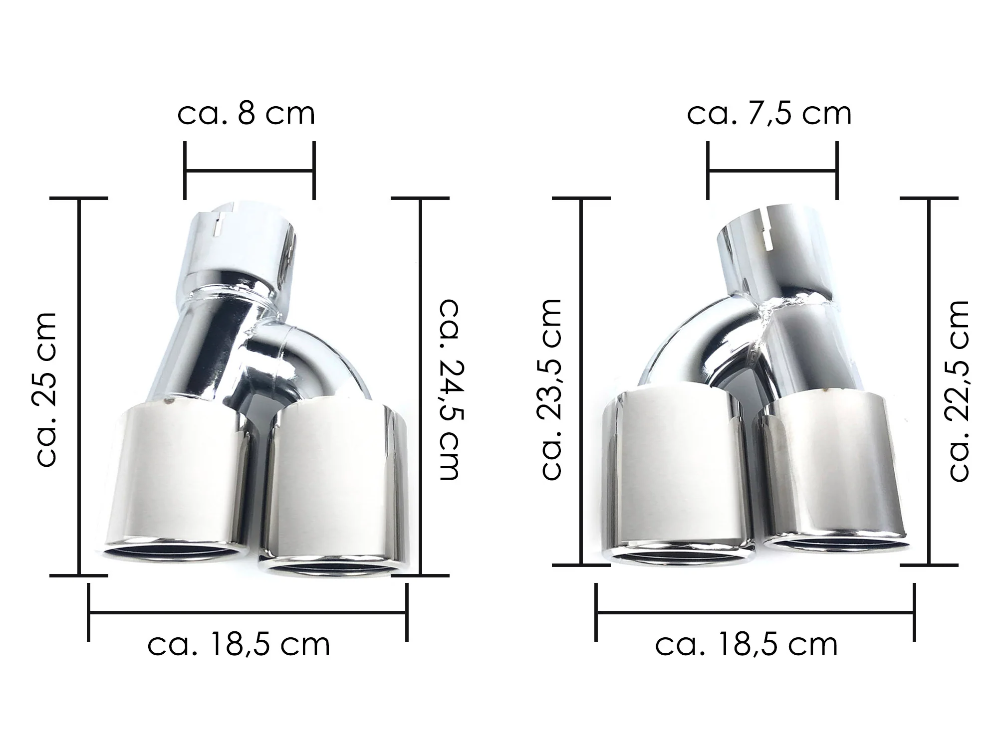 Chrome Exhaust Tips Upgrade for BMW G30 525i 528i 530i 540i M-Sport 2017-2019-2023 - Image 10
