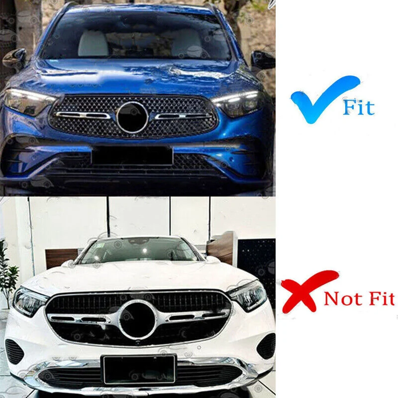 Chrome For 2023-2026 Mercedes Benz X254 C254 GLC300 GLC43 AMG-LINE Front Grille Grill - Image 2