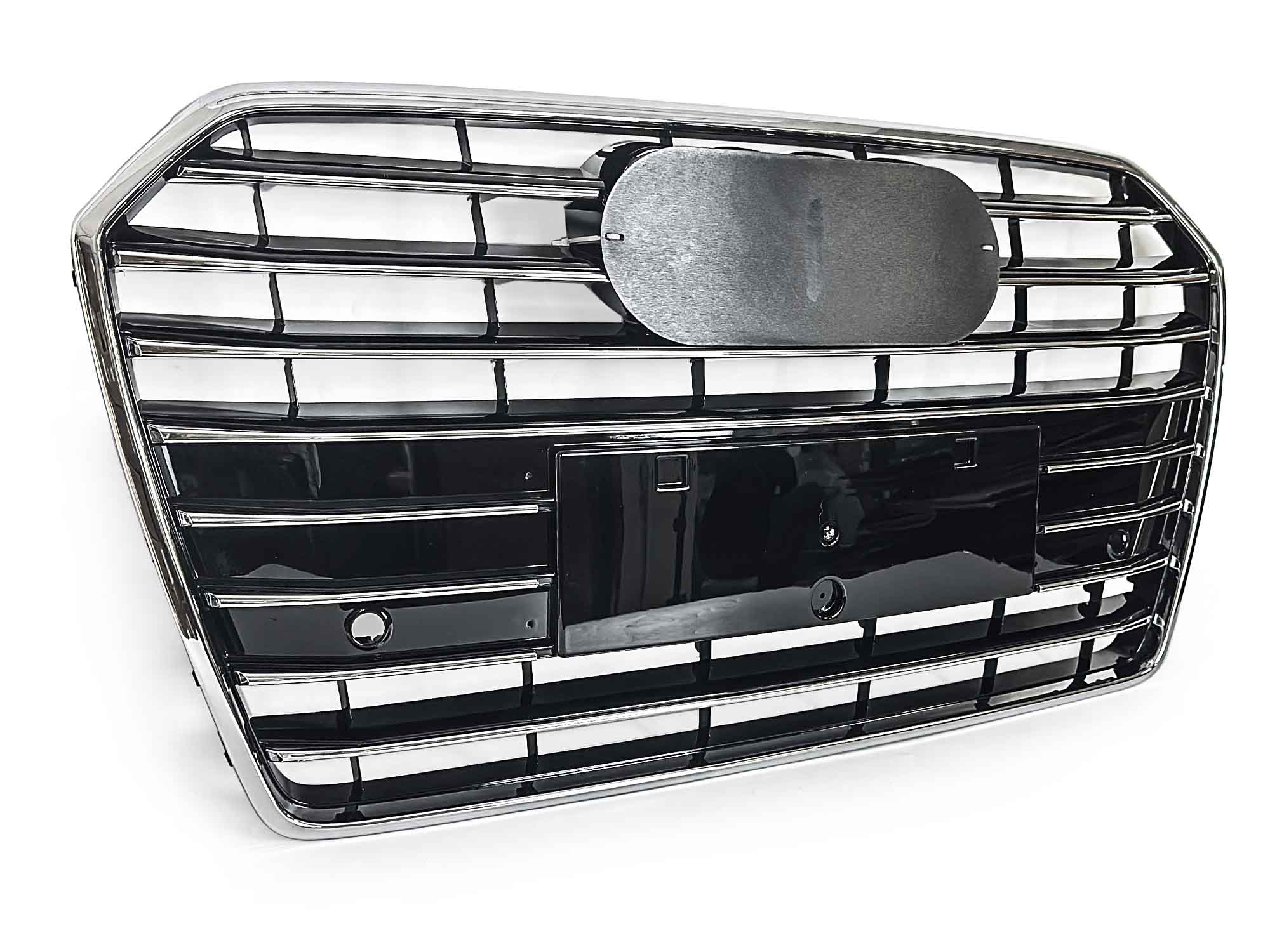 Chrome Front Bumper Grille S6 Style Fit for Audi A6/S6 C7 2016-2018 - Image 6