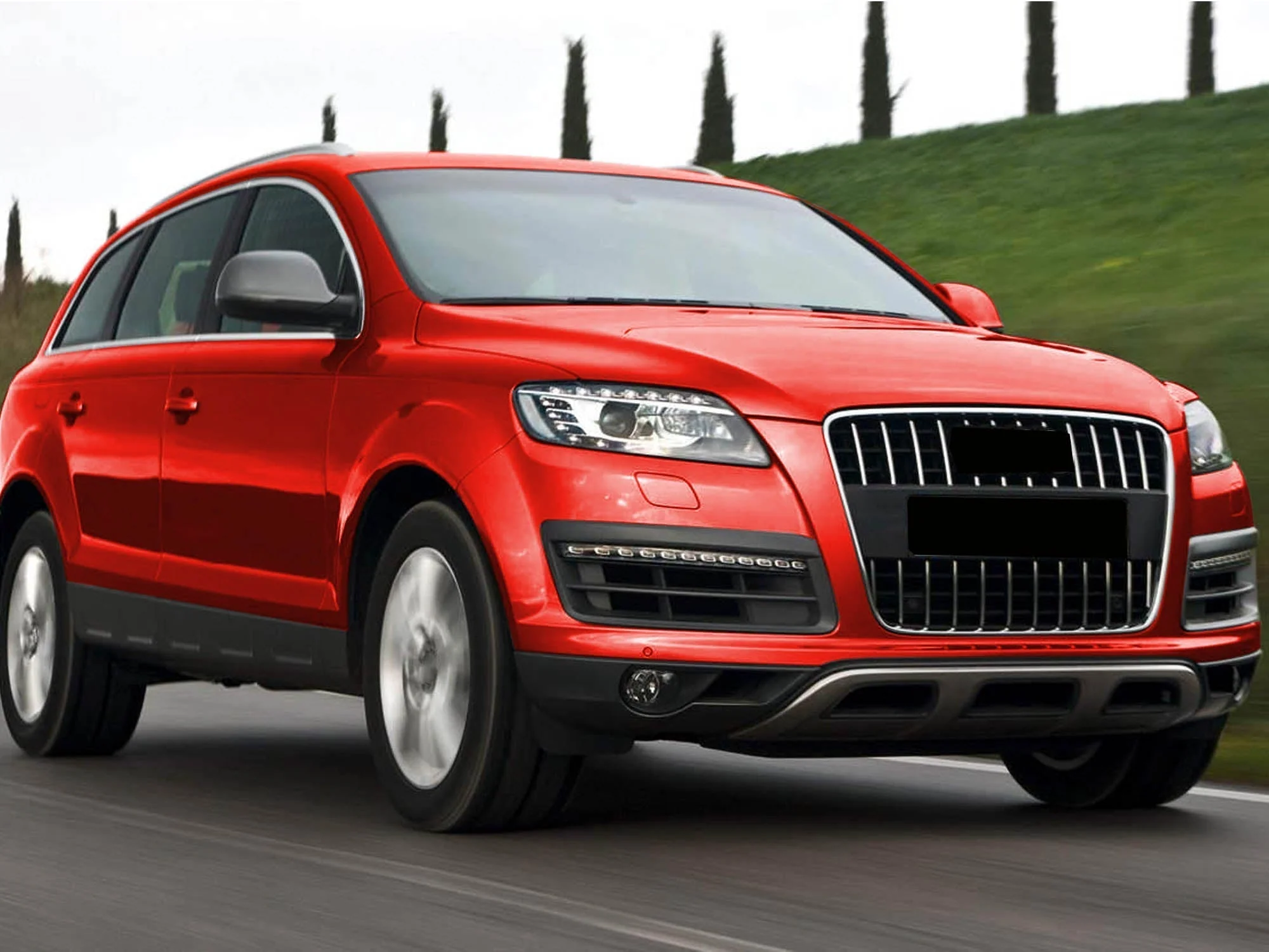 Chrome Front Bumper Grille Replacement For 2007-2015 Audi Q7 - Image 2