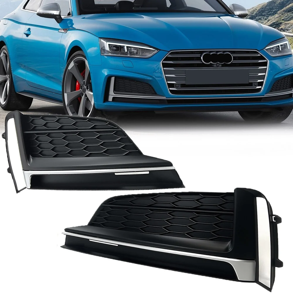 Front Bumper Fog Light Cover Left Right Side For 2018 2019 Audi A5 Sportback