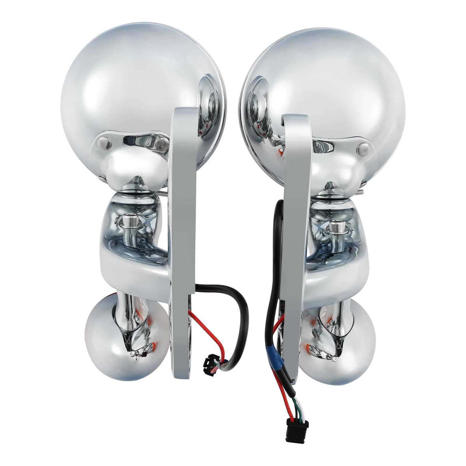 Chrome LED Spot Fog Passing Lights Lamp Turn Signals Bar Kit Fit for Harley Road King - Image 13
