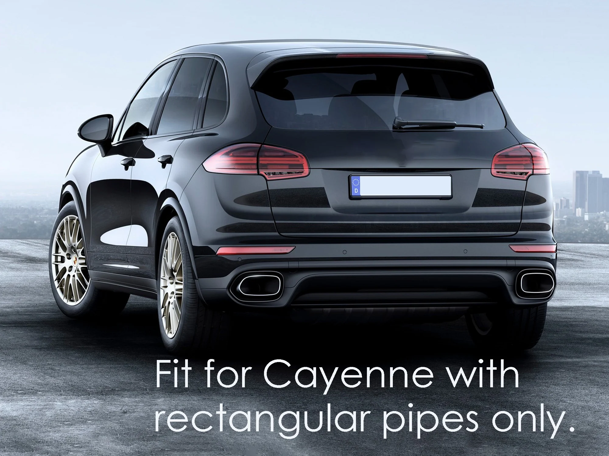 Shiny Silver Exhaust Tips Tailpipe For Porsche 958.2 Cayenne 92A 2015-2018 V6 V8 et97 - Image 2