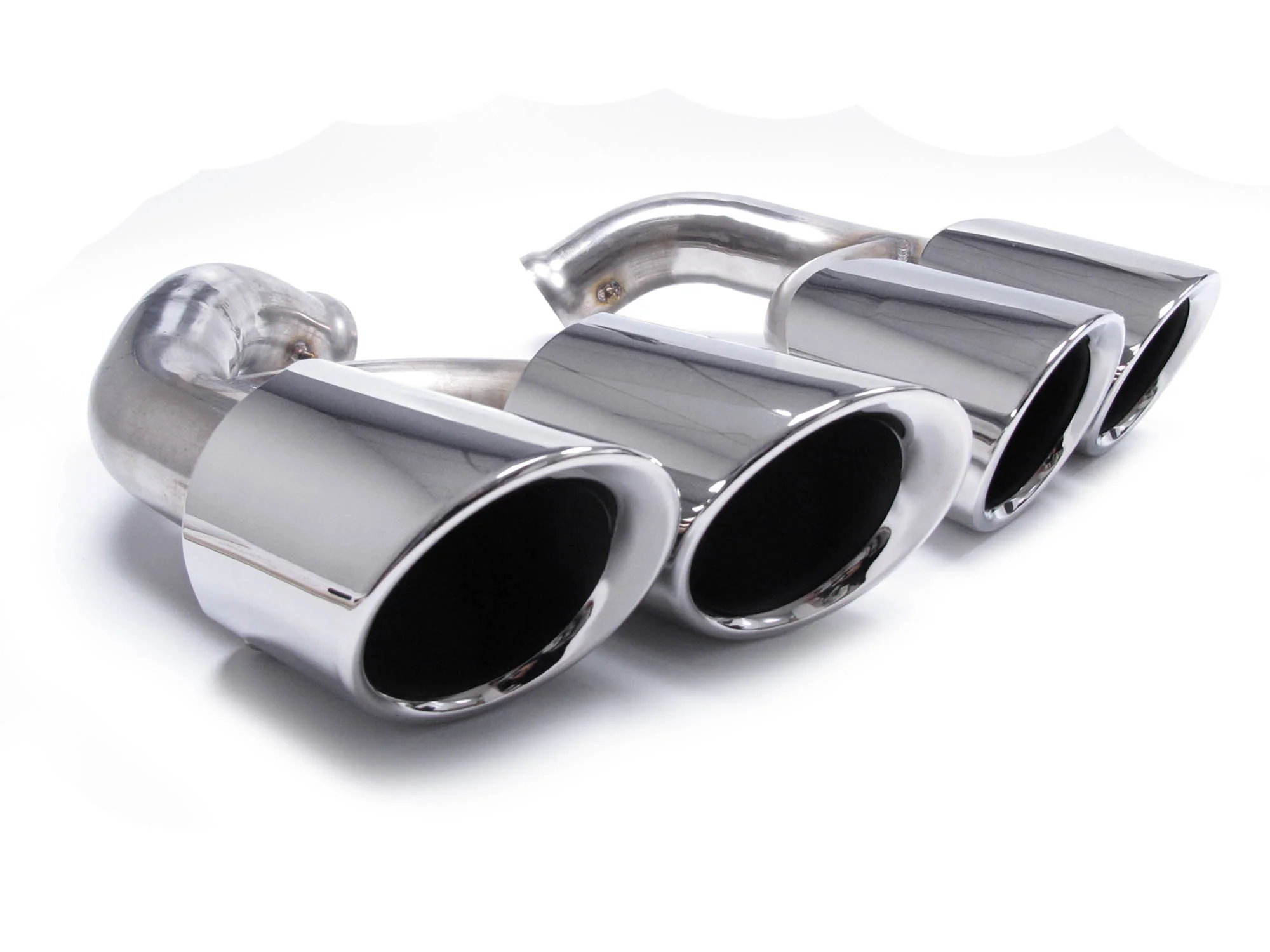 Shiny Silver Exhaust Tips Tailpipe For Porsche 958.2 Cayenne 92A 2015-2018 V6 V8 et97 - Image 7