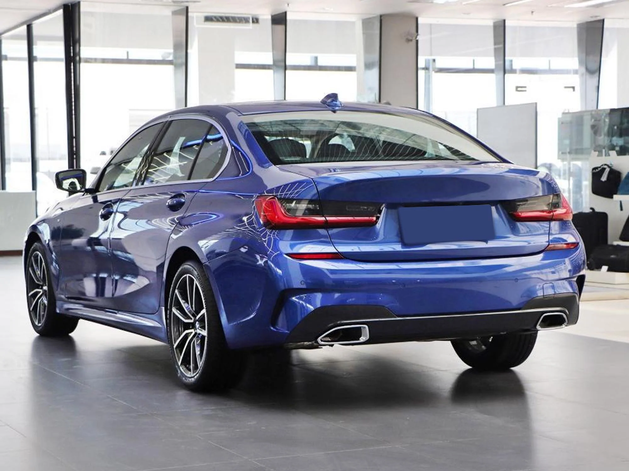 Chrome Square Exhaust Tips for BMW G20 G21 M340i 2019-2022 - Image 3