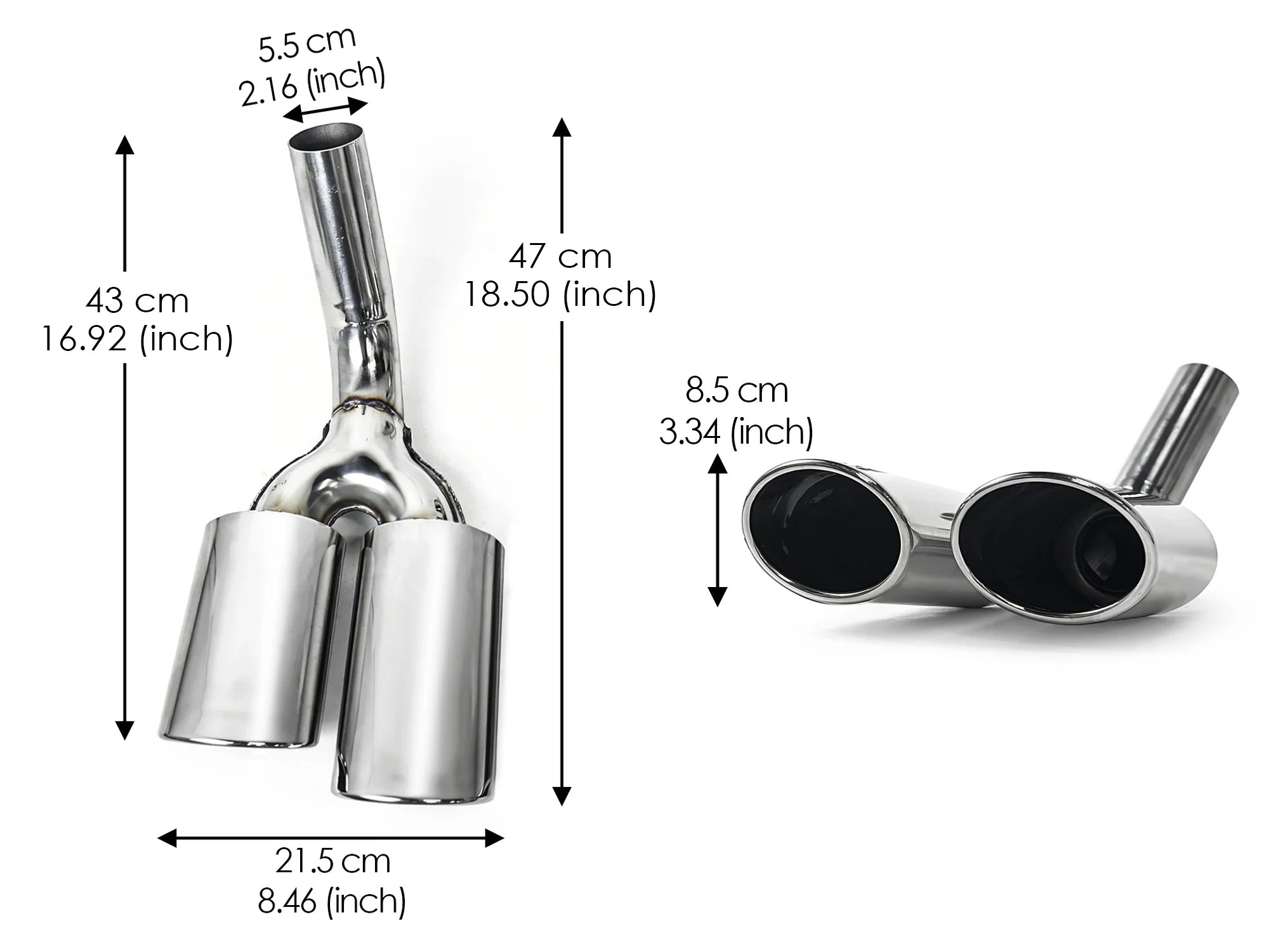 Chrome Twin Exhaust Tips For Mercedes G-Class W463 G500 G550 G320 1989-2018 - Image 10