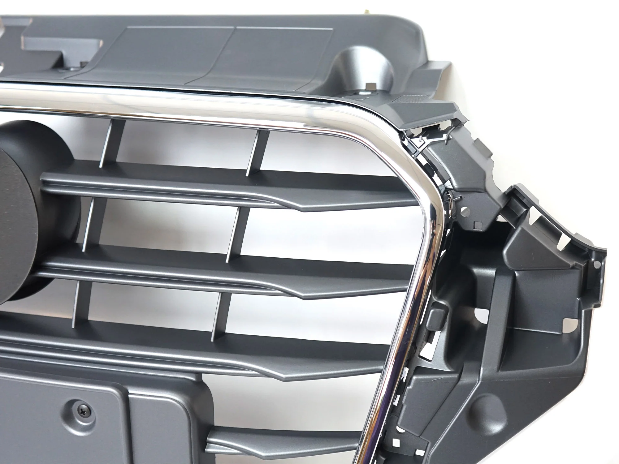 Dark Grey Front Bumper Grille w/ Chrome Frame For Audi A3 S3 8V 2014–2016 - Image 5