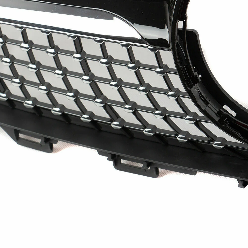 Black/Chrome Diamond Grill Front Grille For Mercedes Benz W213 Sedan 2017-2020 - Image 7