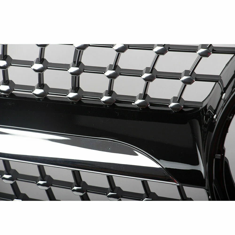 Black/Chrome Diamond Grill Front Grille For Mercedes Benz W213 Sedan 2017-2020 - Image 8