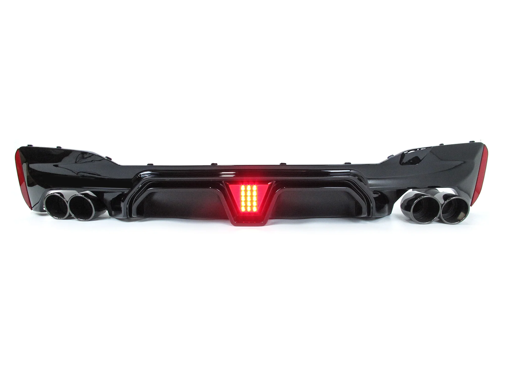Gloss Black LED Rear Diffuser + Quad Exhaust Tips For BMW G30 520i 540i M Sport 2017-2023 - Image 5